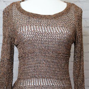 White House Black Market Brown Knit Sweater